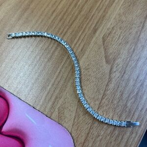 PAVOI 14k gold plated CZ tennis bracelet 6.5 inches